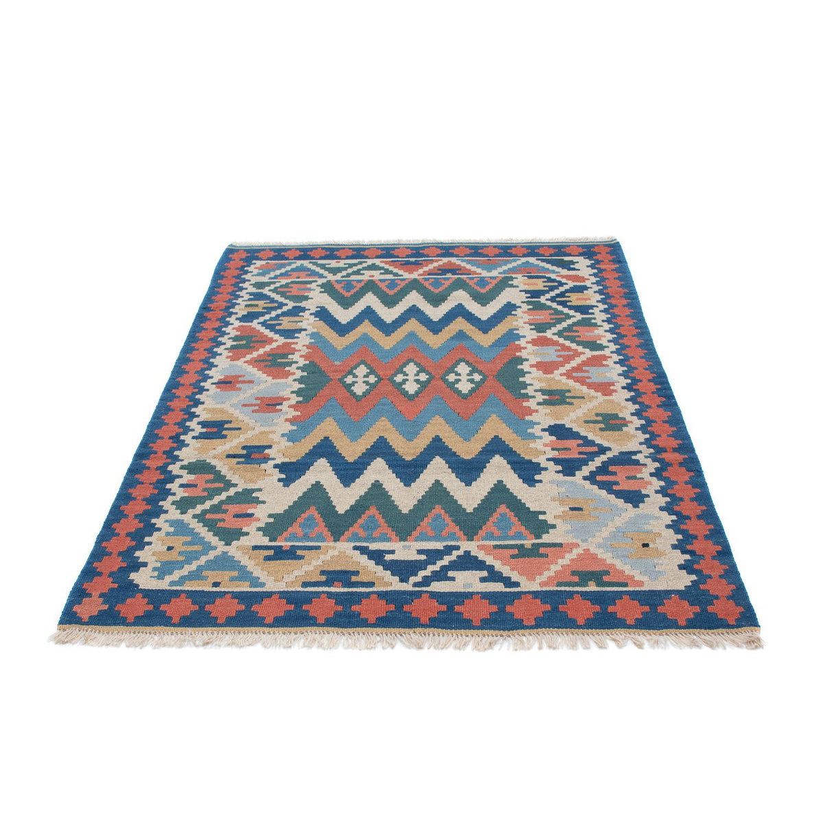 Kelim-tæppe - orientalsk - 168 x 116 cm - flerfarvet