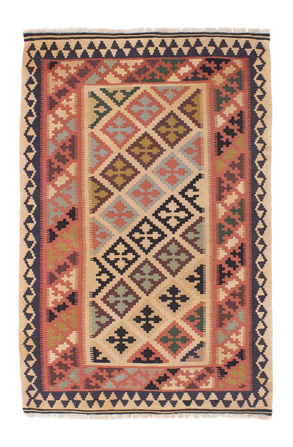 Kelim-tæppe - orientalsk - 160 x 107 cm - flerfarvet