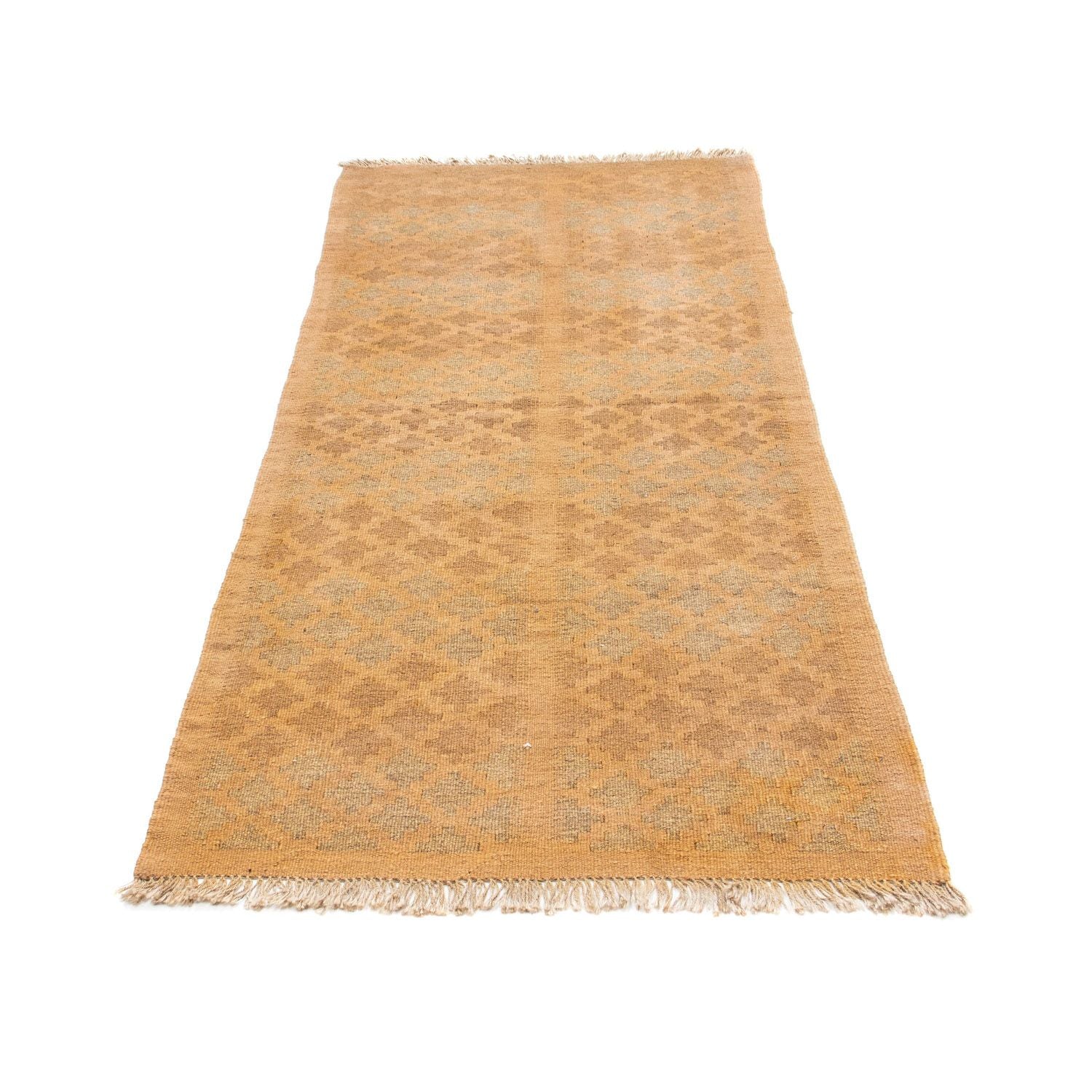 Løber Kelim-tæppe - orientalsk - 200 x 84 cm - lys brun