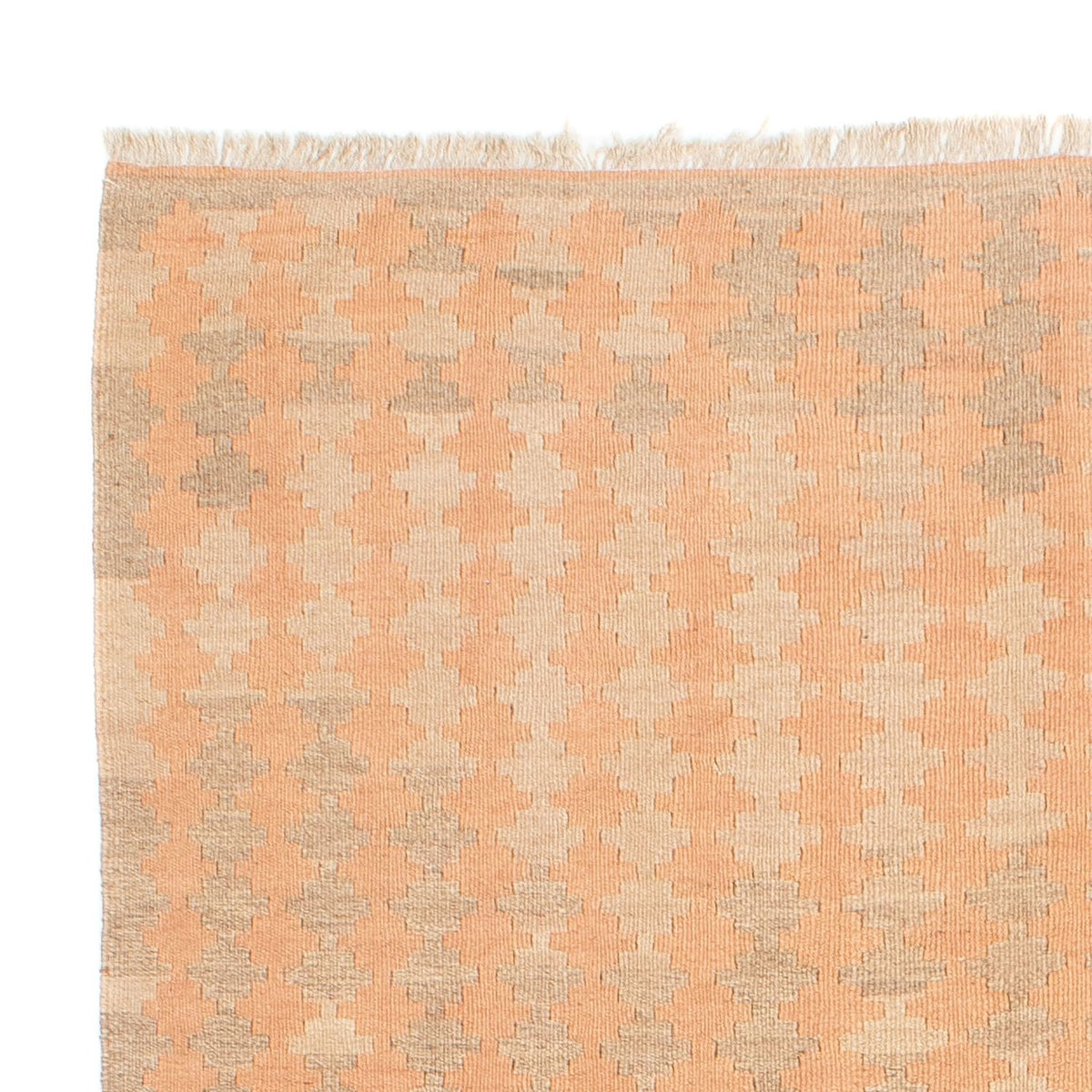 Kelim-tæppe - orientalsk - 222 x 155 cm - lys brun