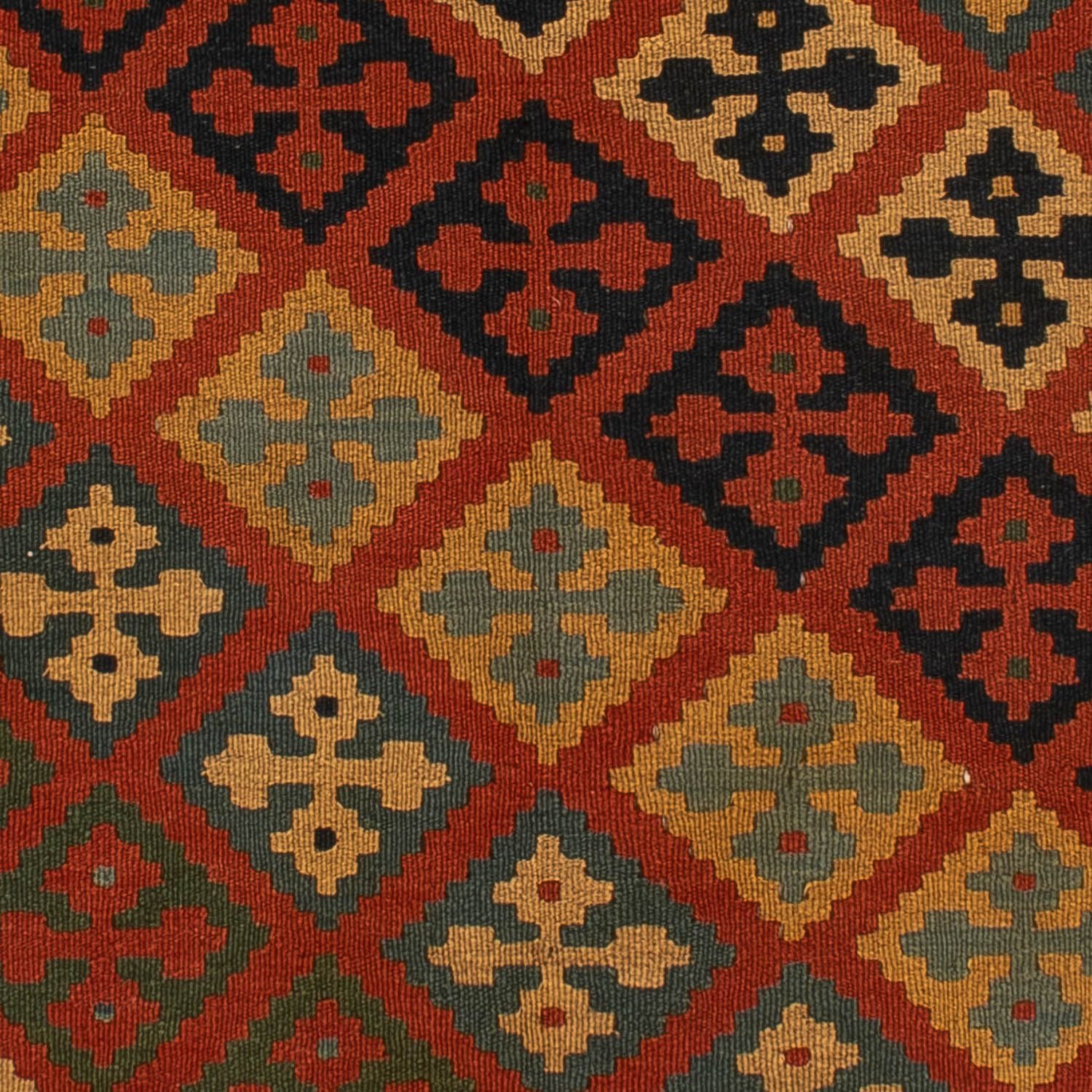 Kelim-tæppe - orientalsk - 213 x 148 cm - mørkerød