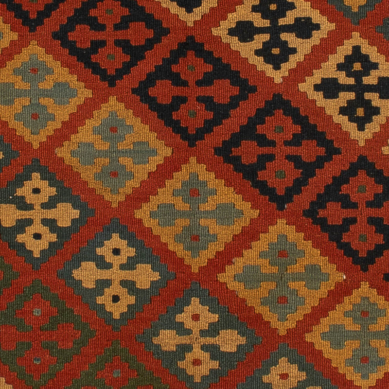 Kelim-tæppe - orientalsk - 213 x 148 cm - mørkerød