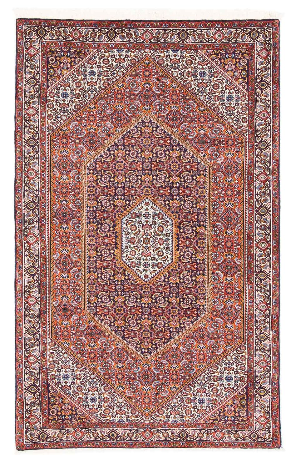 Løber Persisk tæppe - Bijar - 174 x 107 cm - lysrød