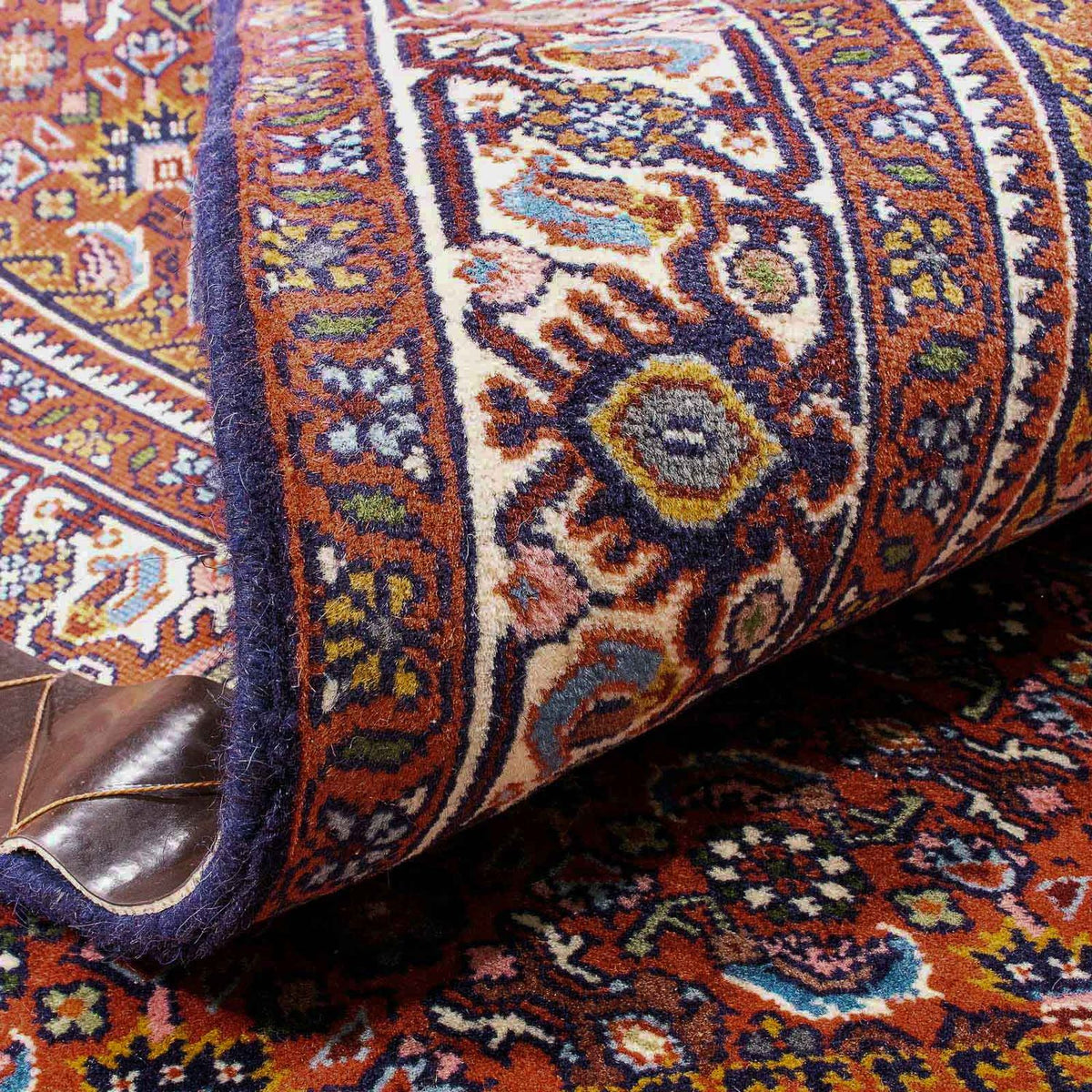 Løber Persisk tæppe - Bijar - 174 x 107 cm - lysrød