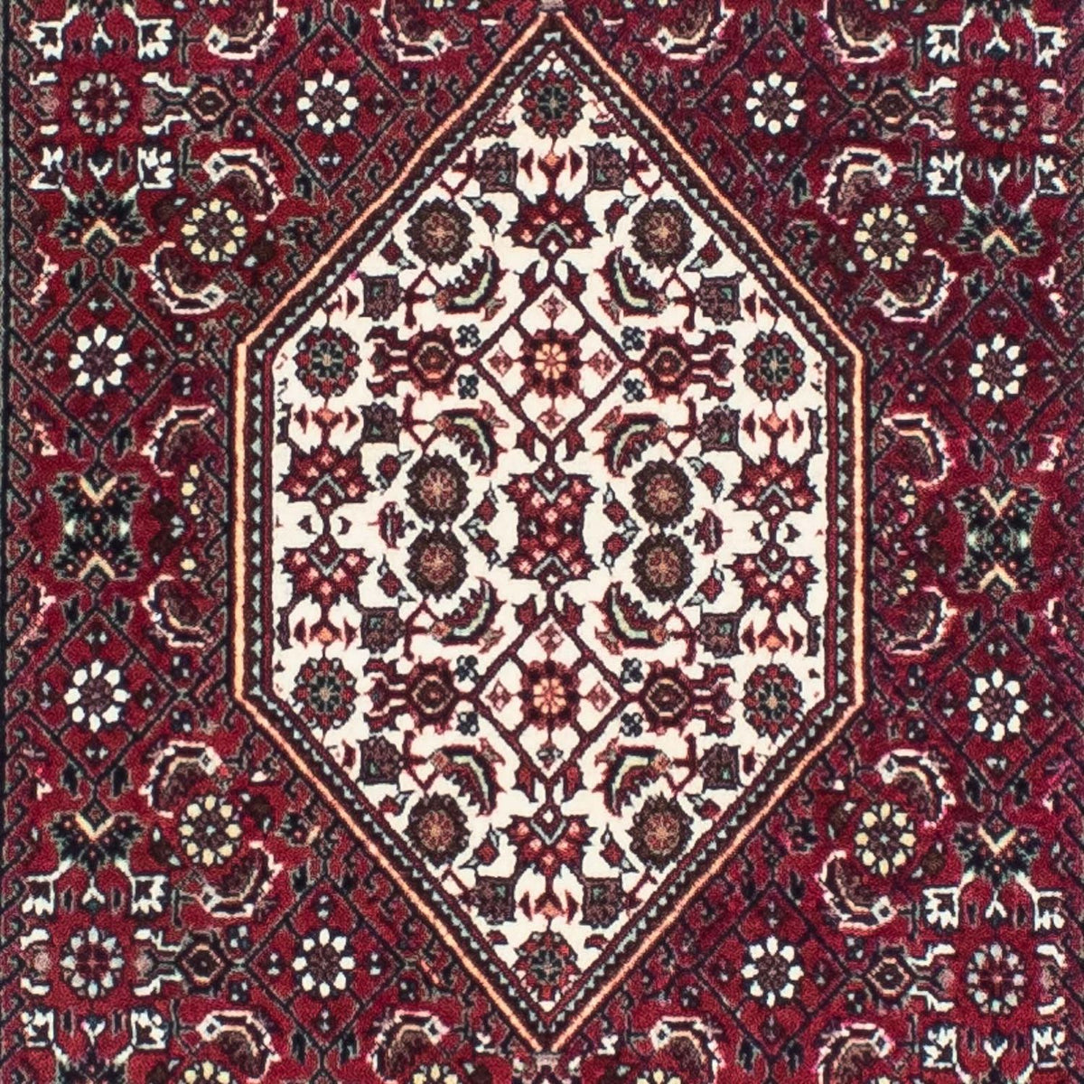 Løber Persisk tæppe - Bijar - 248 x 73 cm - mørkerød