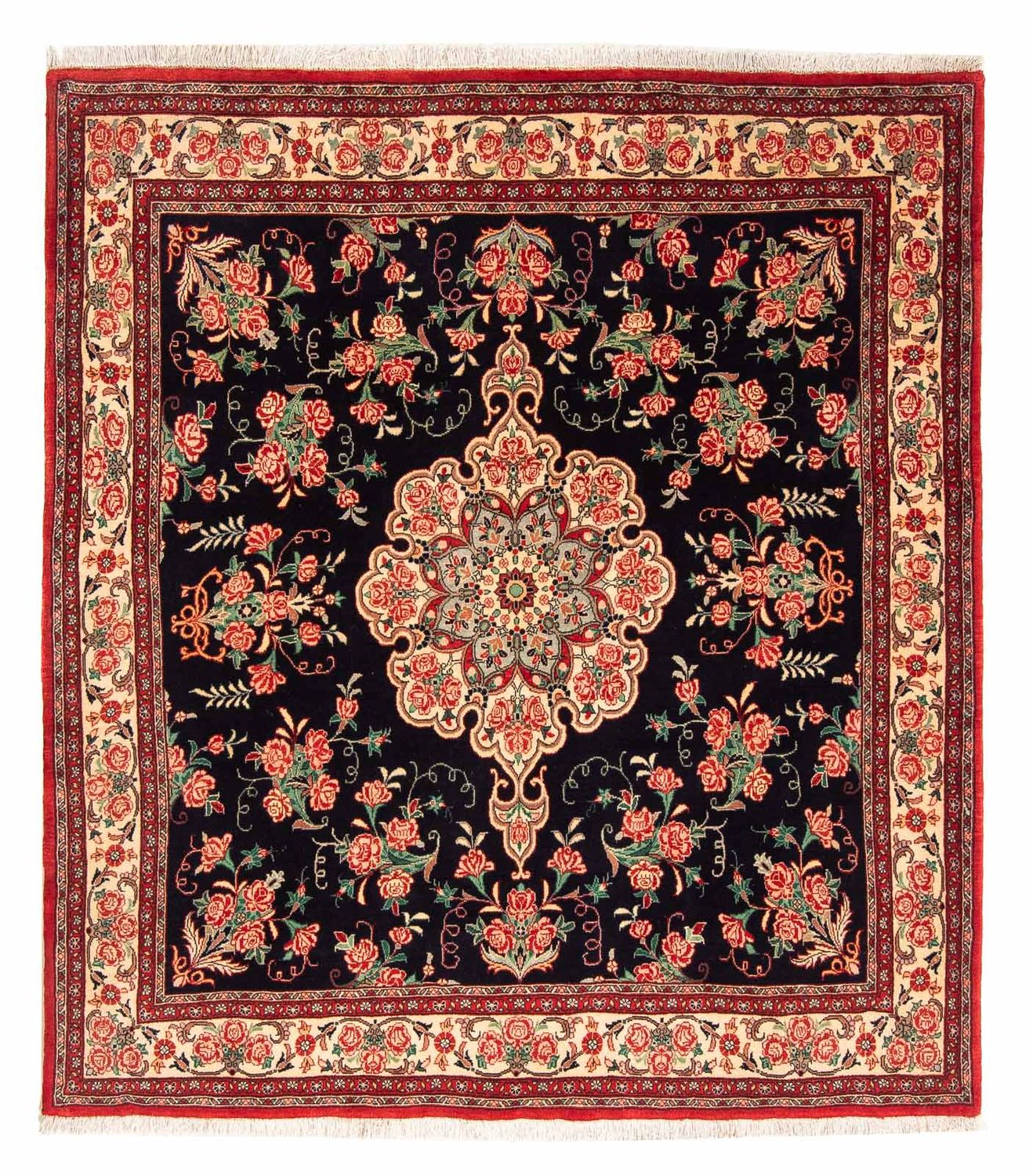Persisk tæppe - Bijar firkantet  - 161 x 148 cm - rød