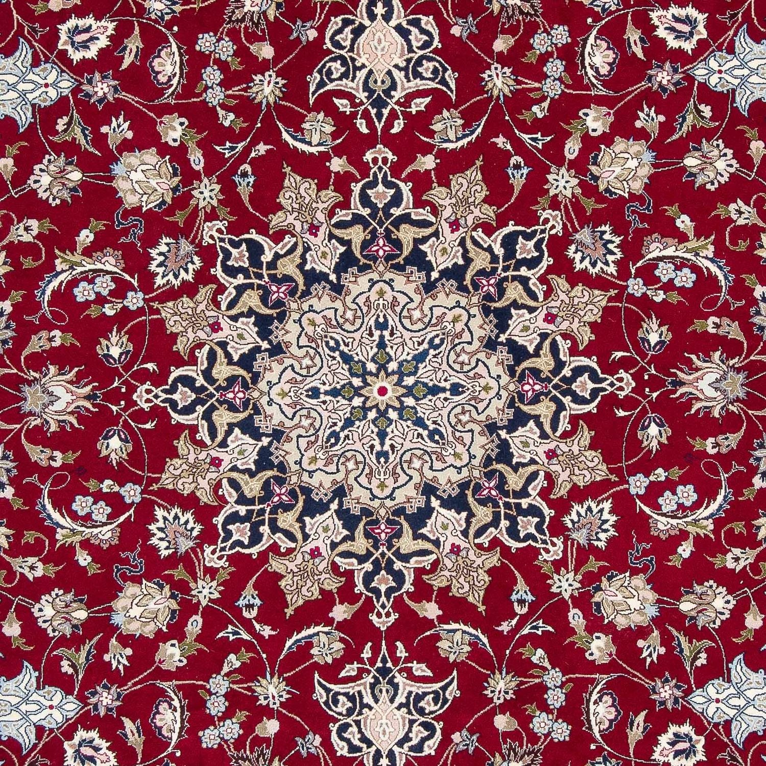 Persisk tæppe - Tabriz - Royal - 297 x 203 cm - mørkerød
