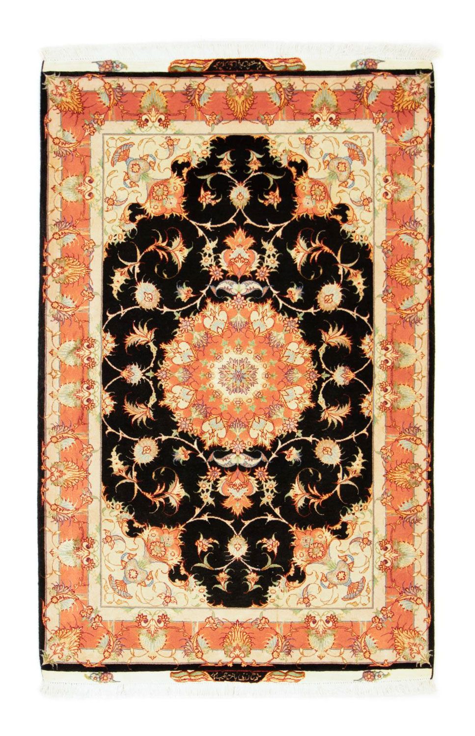 Persisk tæppe - Tabriz - Royal - 163 x 104 cm - sort