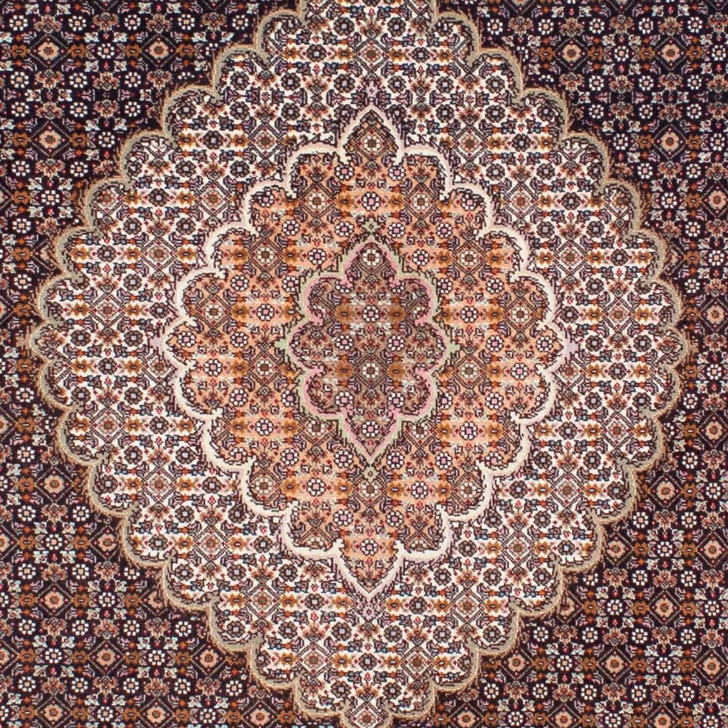 Persisk tæppe - Tabriz - 200 x 154 cm - mørkebrun