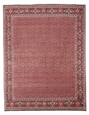 Persisk tæppe - Bijar - 307 x 248 cm - lysrød