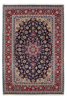 Persisk tæppe - Isfahan - Premium - 233 x 160 cm - mørkeblå