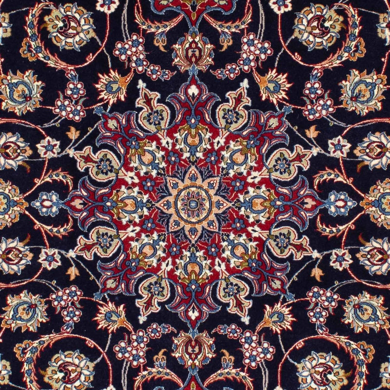Persisk tæppe - Isfahan - Premium - 233 x 160 cm - mørkeblå