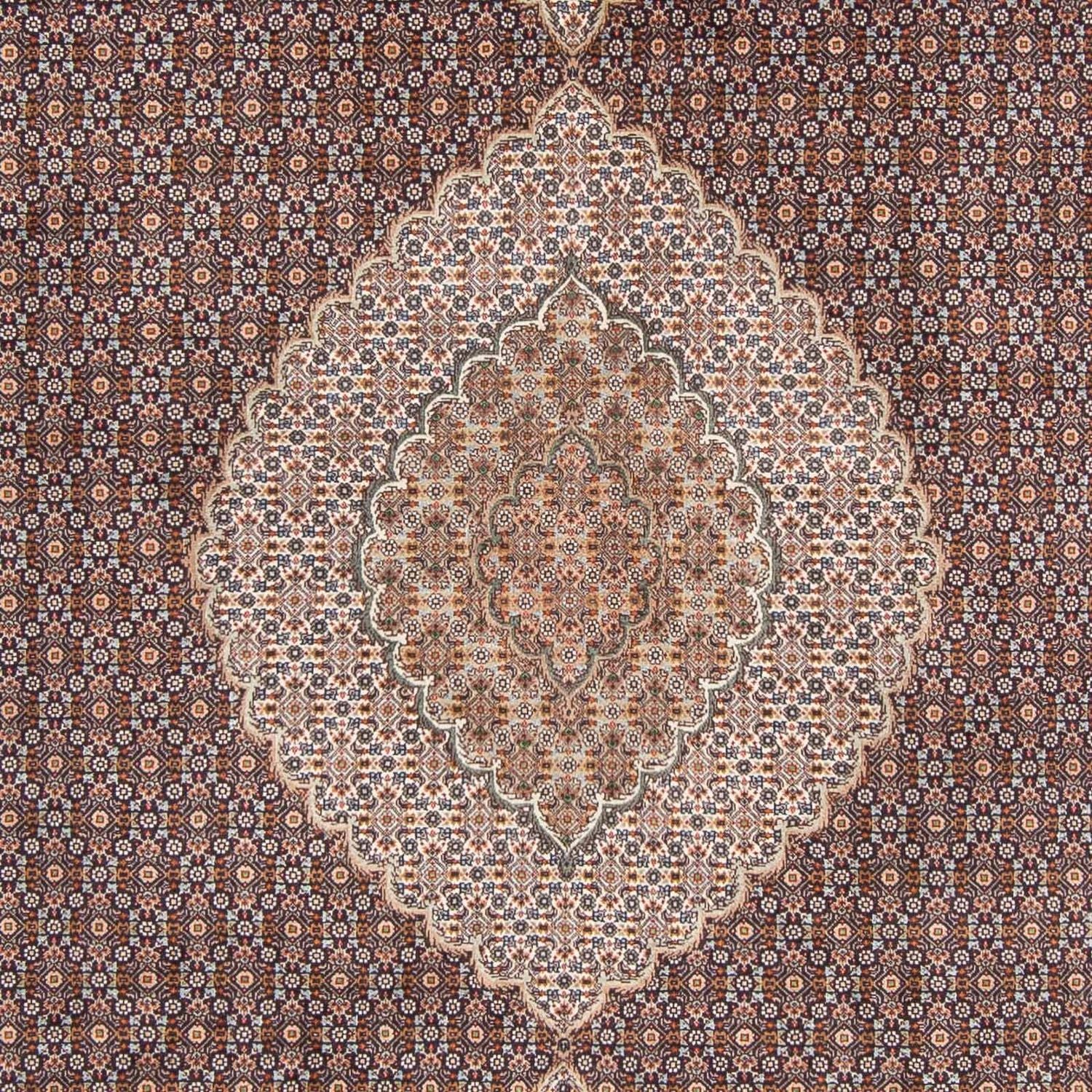 Persisk tæppe - Tabriz - 302 x 205 cm - mørkeblå