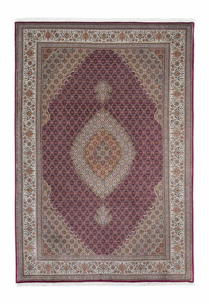 Persisk tæppe - Tabriz - 302 x 203 cm - mørkerød