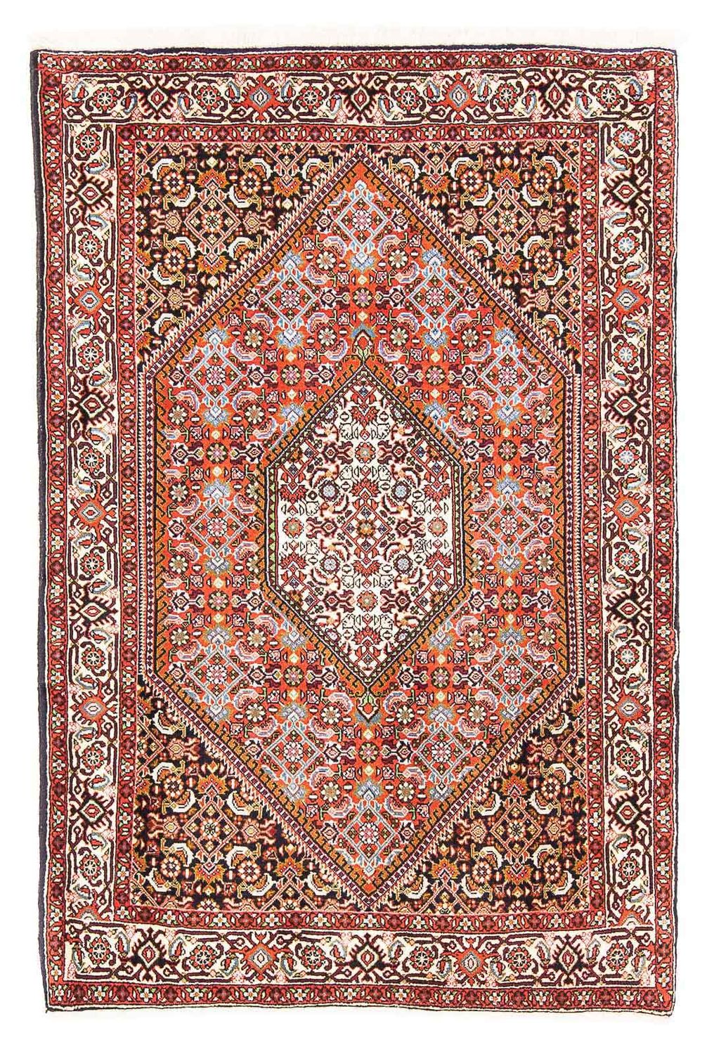 Persisk tæppe - Bijar - 158 x 103 cm - lysrød
