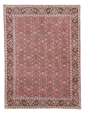 Persisk tæppe - Bijar - 137 x 96 cm - mørkerød