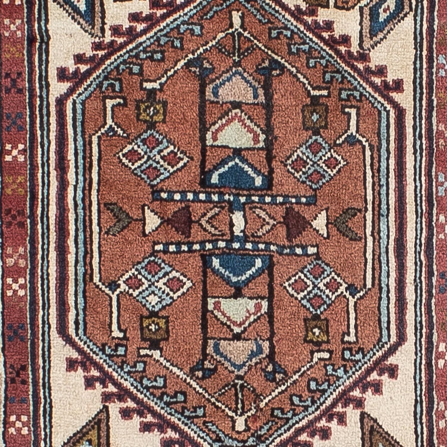 Løber Persisk tæppe - Bijar - 208 x 133 cm - beige