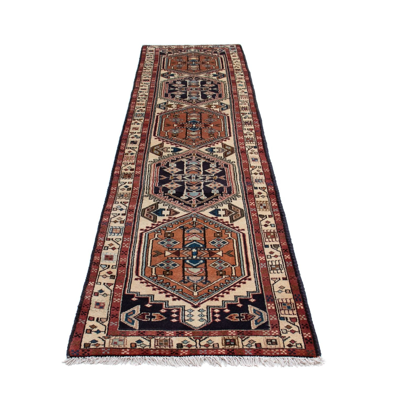 Løber Persisk tæppe - Bijar - 208 x 133 cm - beige