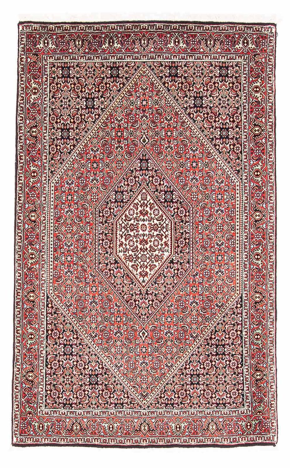 Persisk tæppe - Bijar - 145 x 88 cm - lysrød
