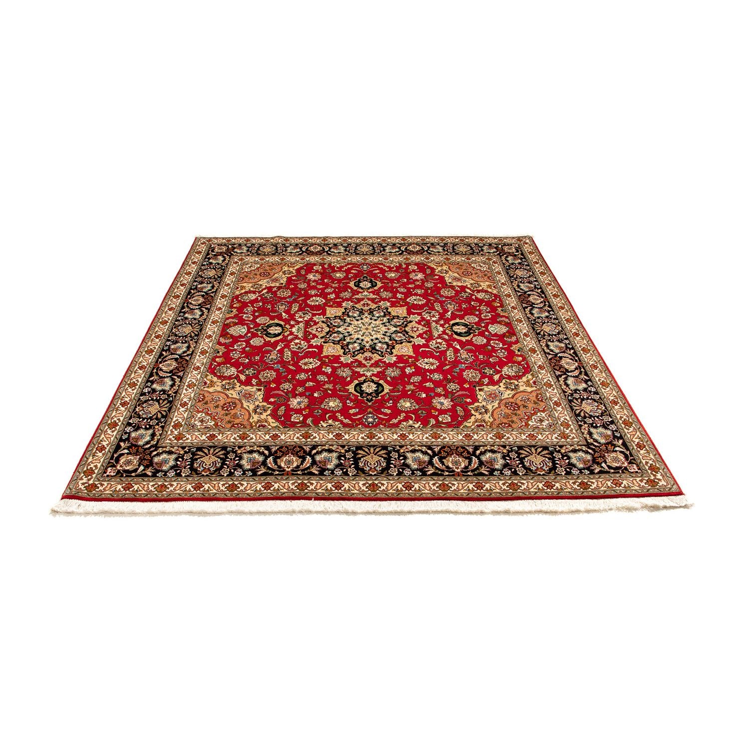 Persisk tæppe - Tabriz - Royal firkantet  - 208 x 200 cm - rød