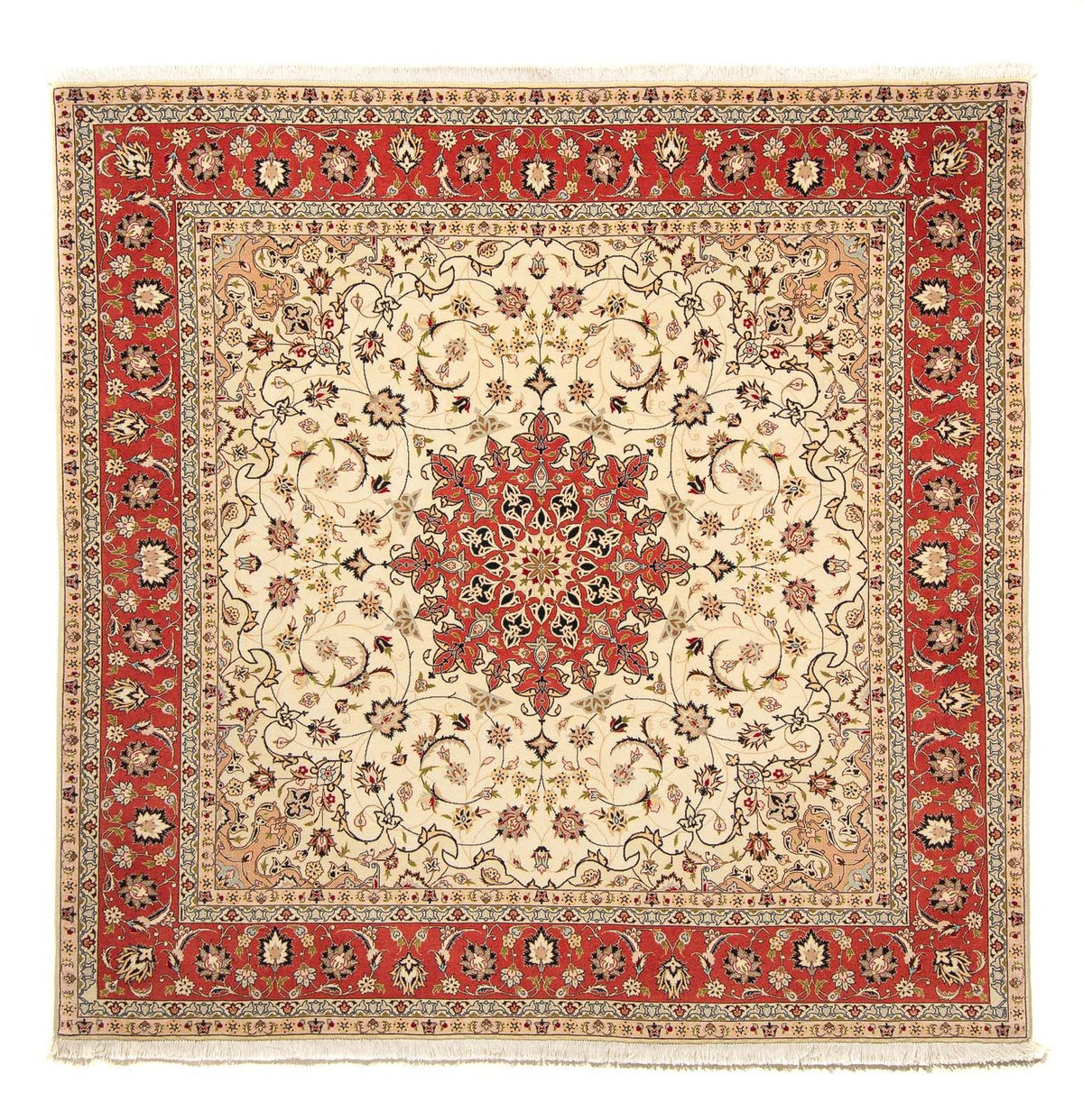 Persisk tæppe - Tabriz - Royal firkantet  - 209 x 208 cm - beige