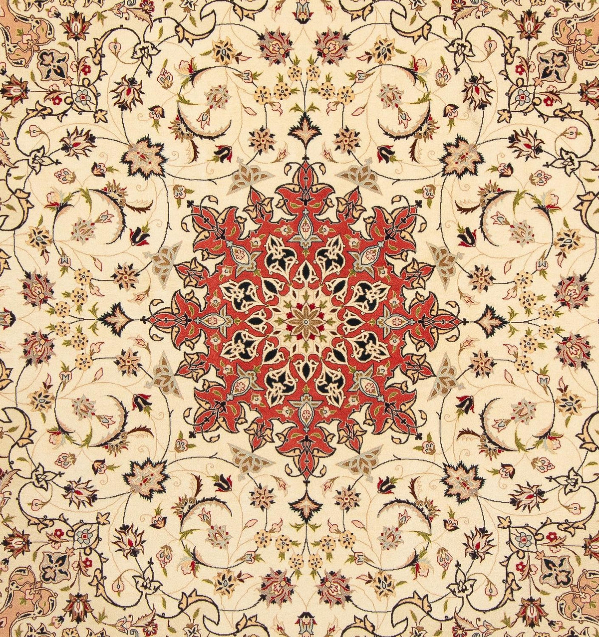 Persisk tæppe - Tabriz - Royal firkantet  - 209 x 208 cm - beige