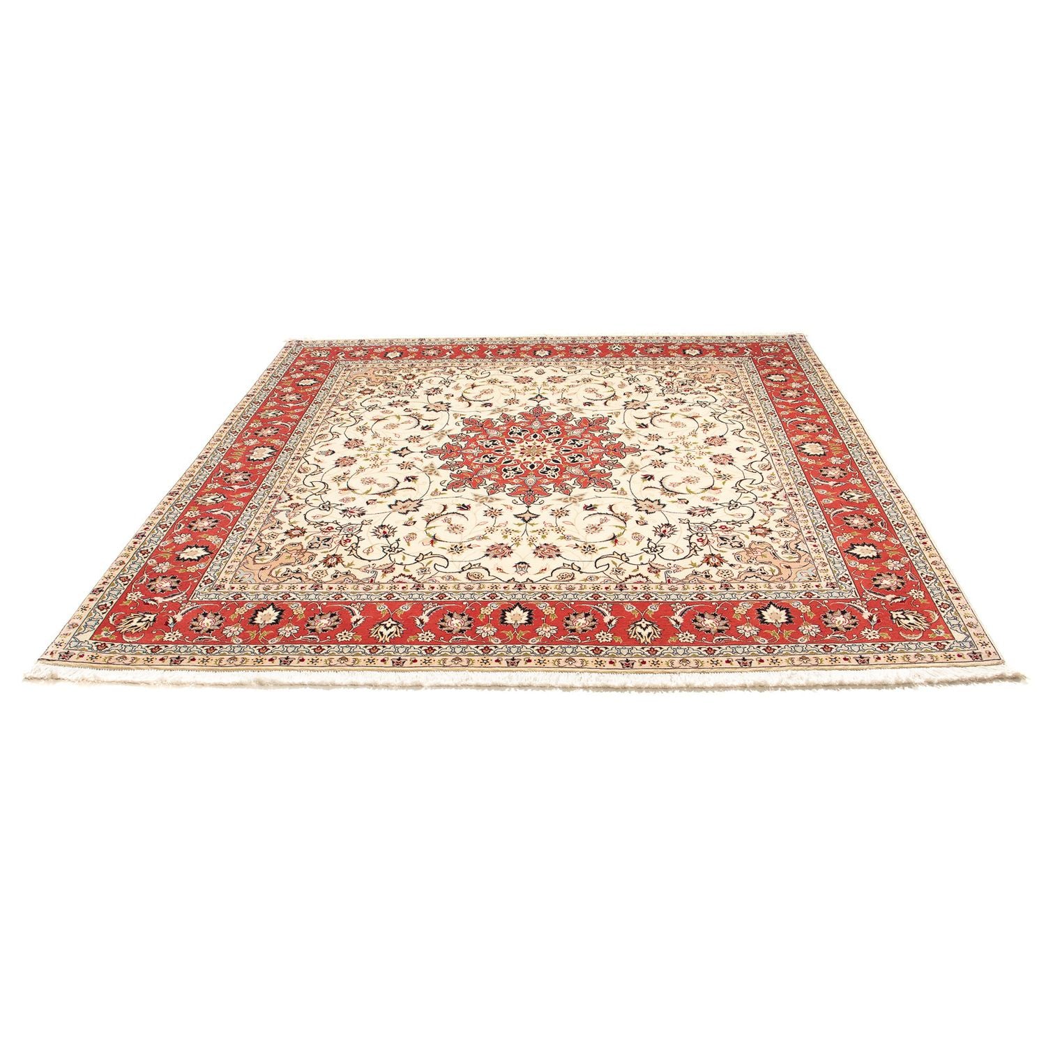 Persisk tæppe - Tabriz - Royal firkantet  - 209 x 208 cm - beige