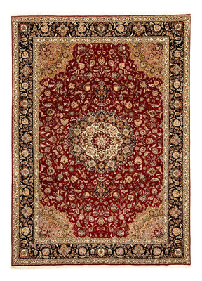 Persisk tæppe - Tabriz - Royal - 351 x 250 cm - mørkerød