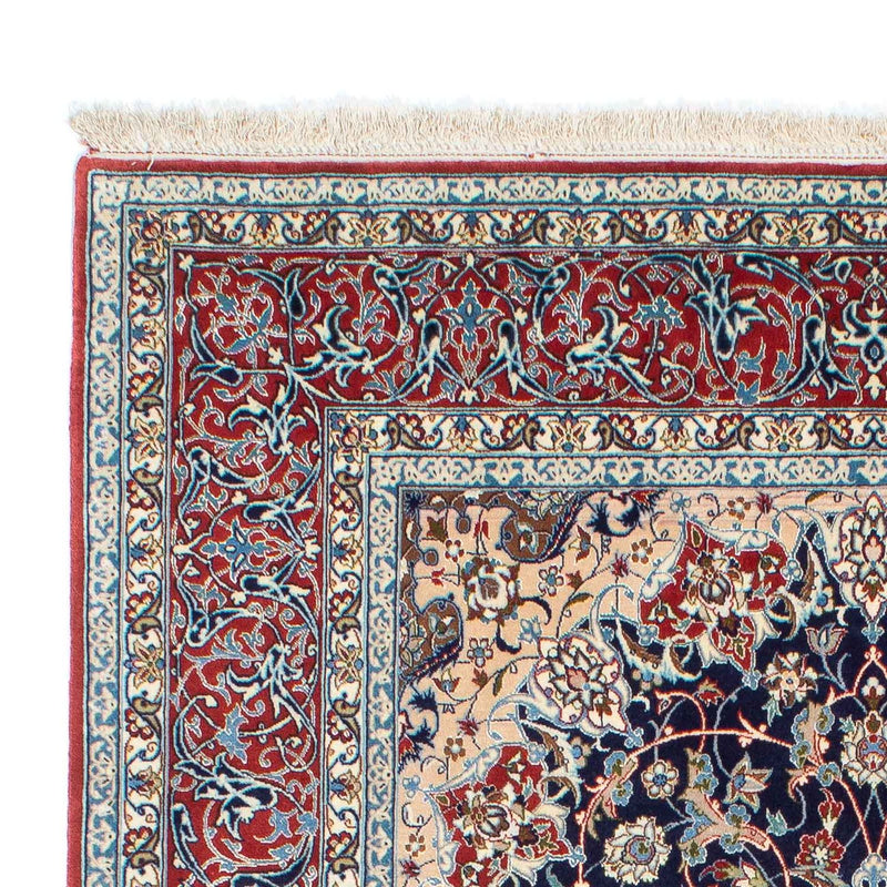 Persisk tæppe - Isfahan - Premium - 220 x 152 cm - mørkeblå