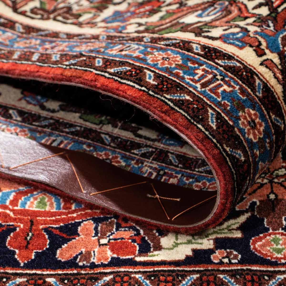 Persisk tæppe - Ghom - 186 x 141 cm - mørkeblå