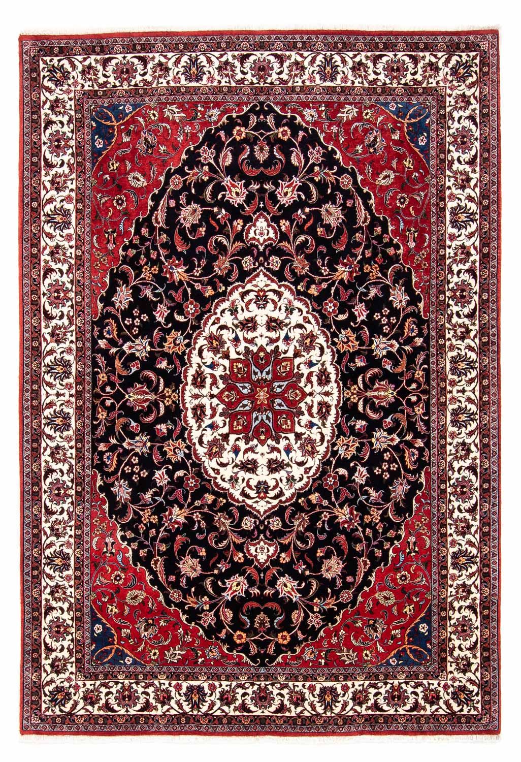 Persisk tæppe - Bijar - 248 x 173 cm - mørkeblå
