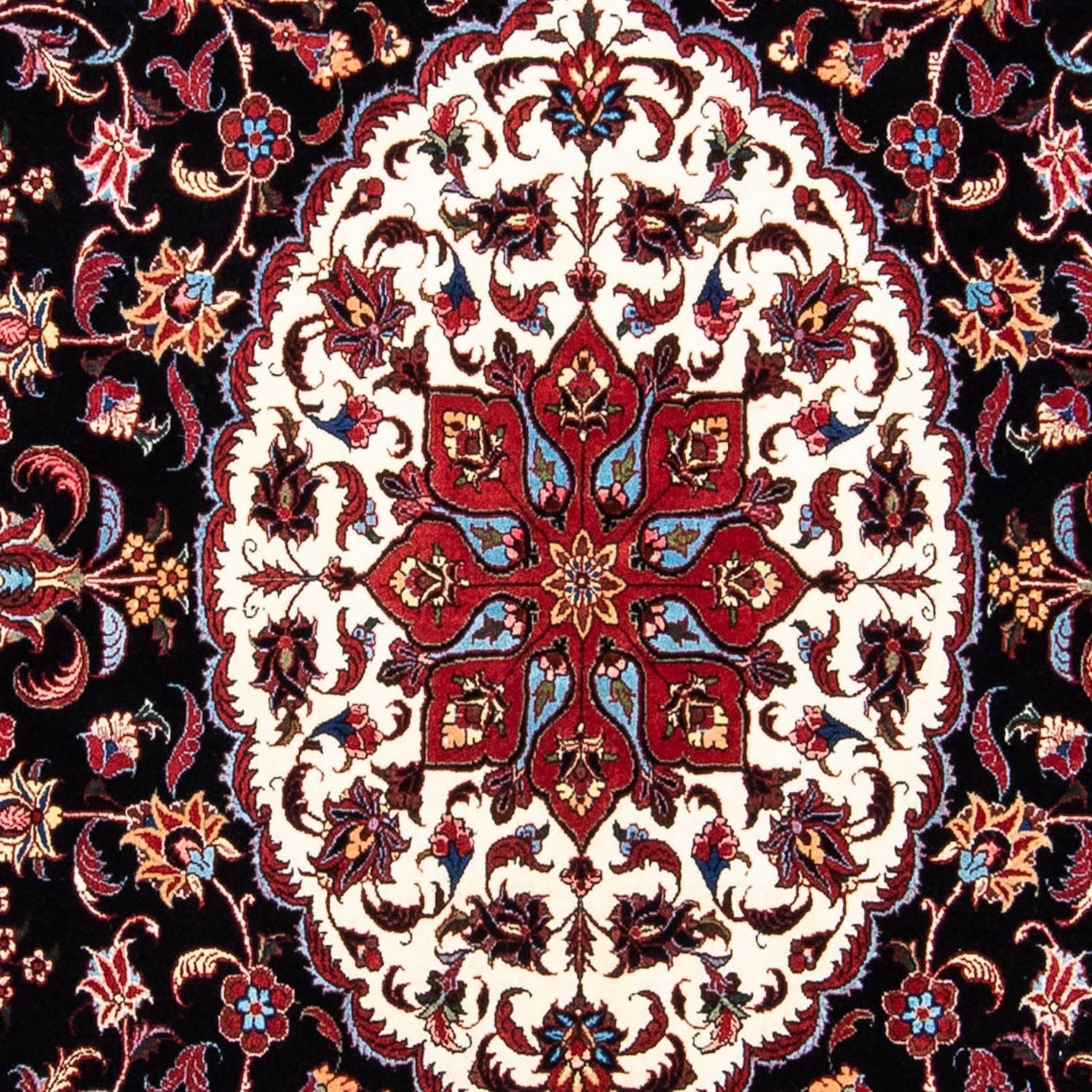 Persisk tæppe - Bijar - 253 x 171 cm - mørkeblå