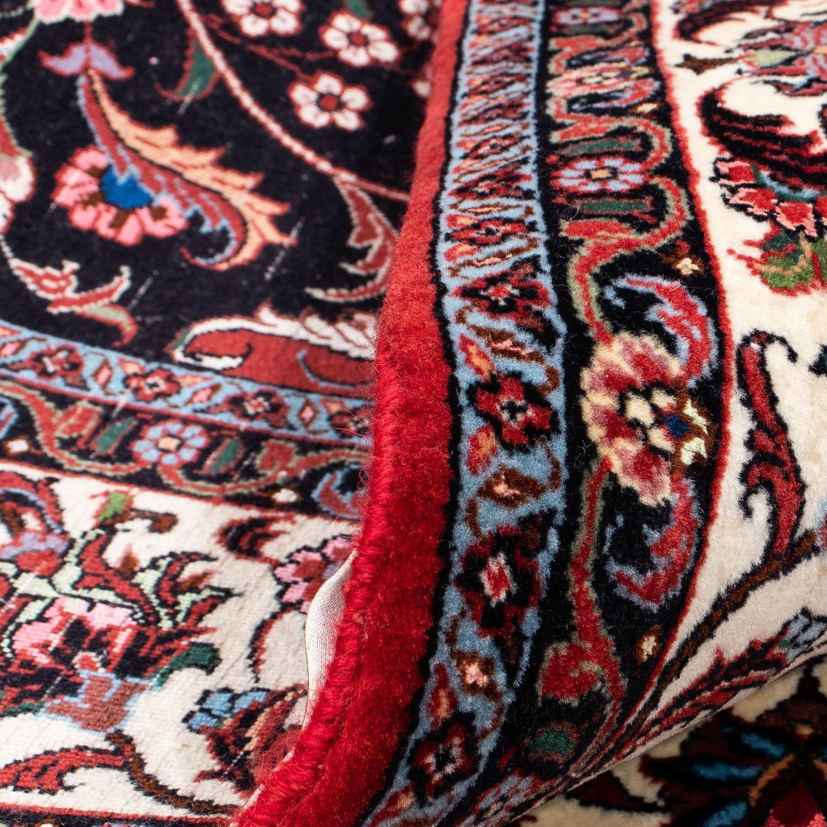 Persisk tæppe - Bijar - 253 x 171 cm - mørkeblå