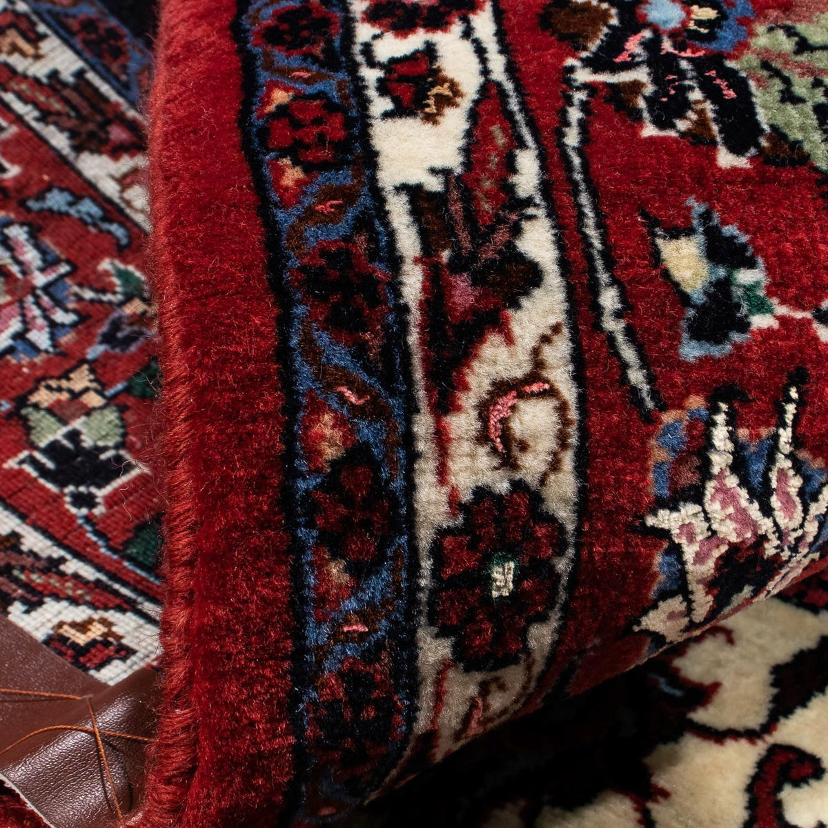 Persisk tæppe - Bijar - 242 x 133 cm - mørkeblå