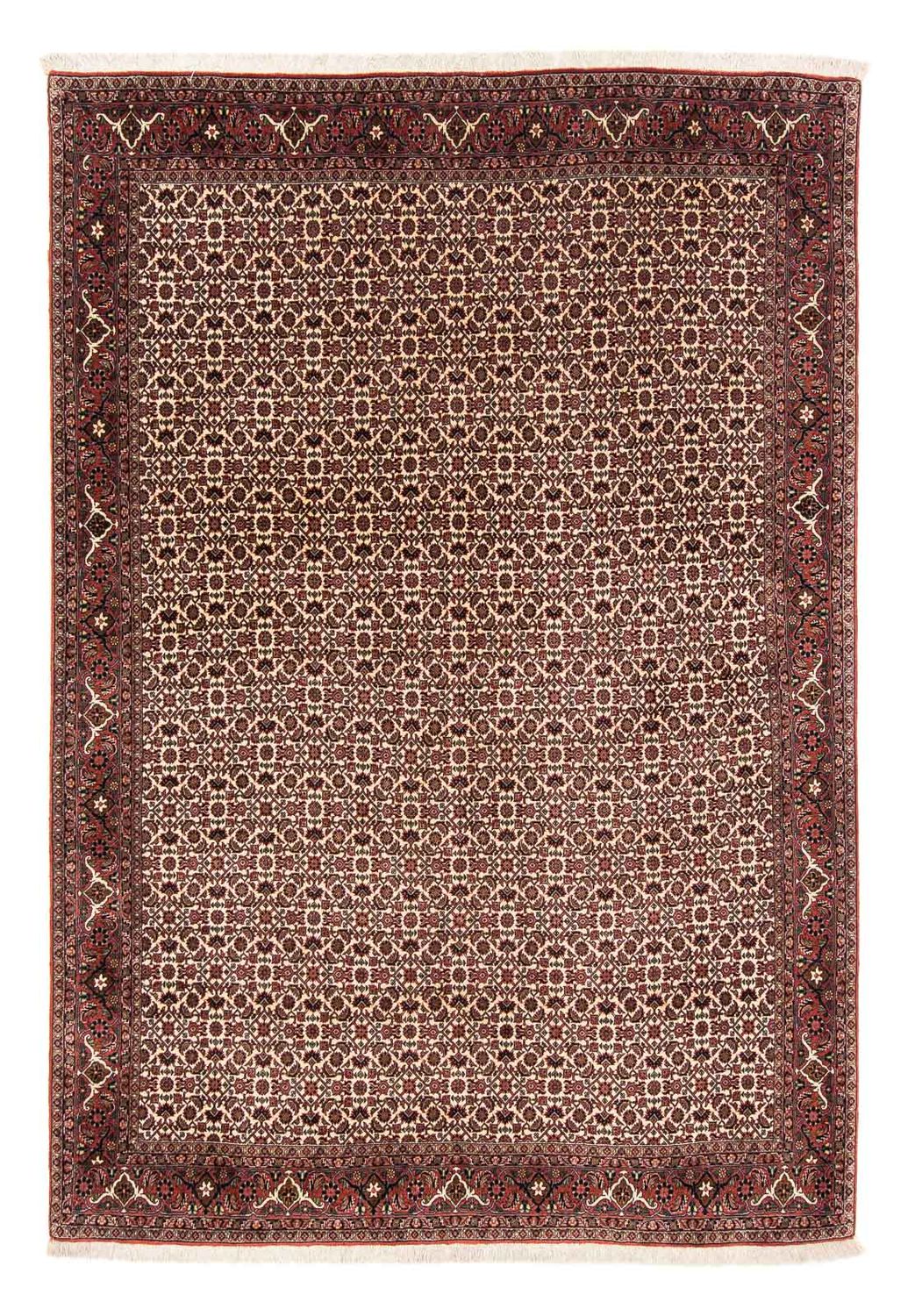 Persisk tæppe - Bijar - 240 x 173 cm - mørkerød
