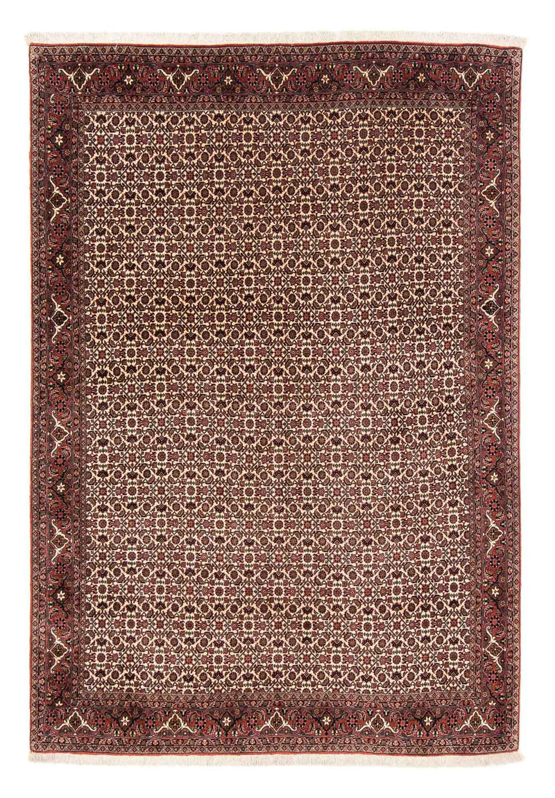 Persisk tæppe - Bijar - 240 x 173 cm - mørkerød