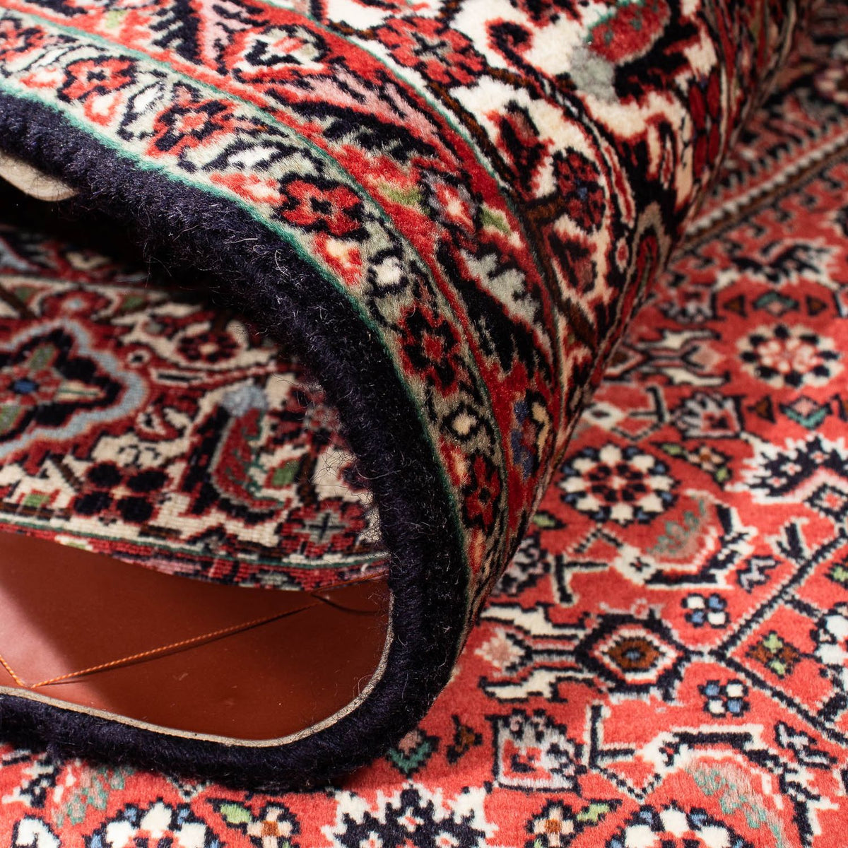 Persisk tæppe - Bijar - 251 x 170 cm - lysrød