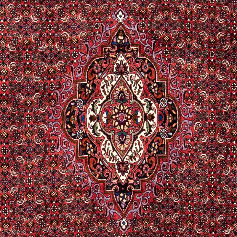 Persisk tæppe - Bijar - 241 x 172 cm - mørkerød