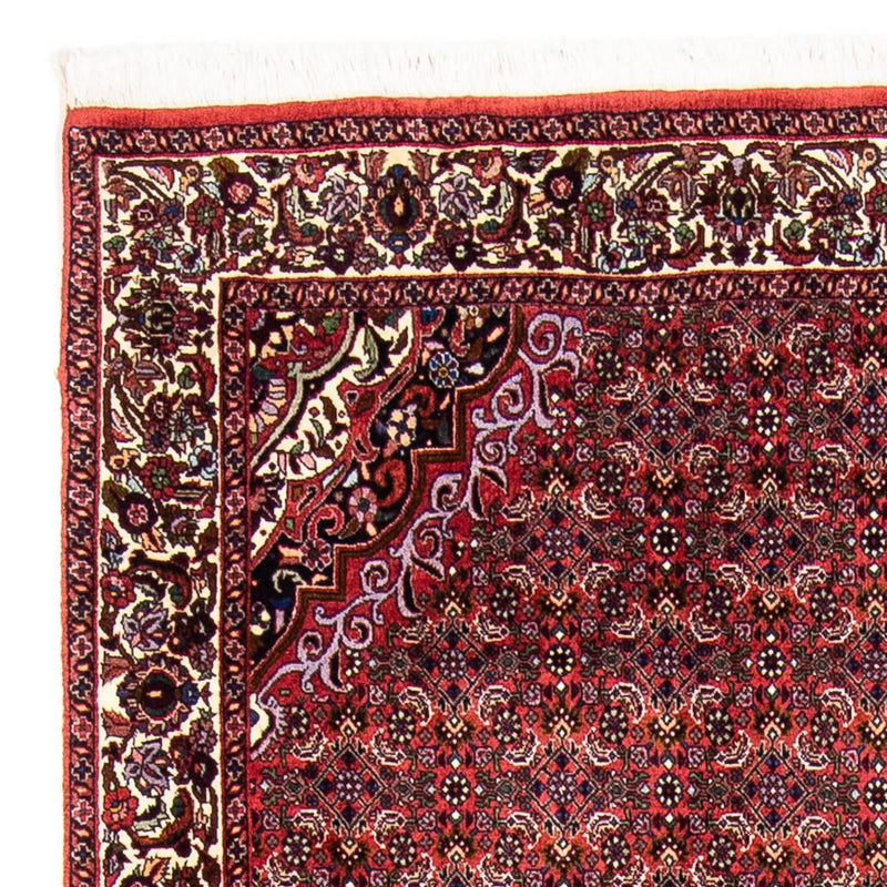 Persisk tæppe - Bijar - 241 x 172 cm - mørkerød