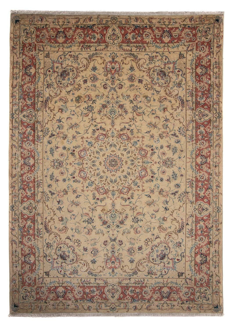 Persisk tæppe - Tabriz - 351 x 252 cm - lys brun