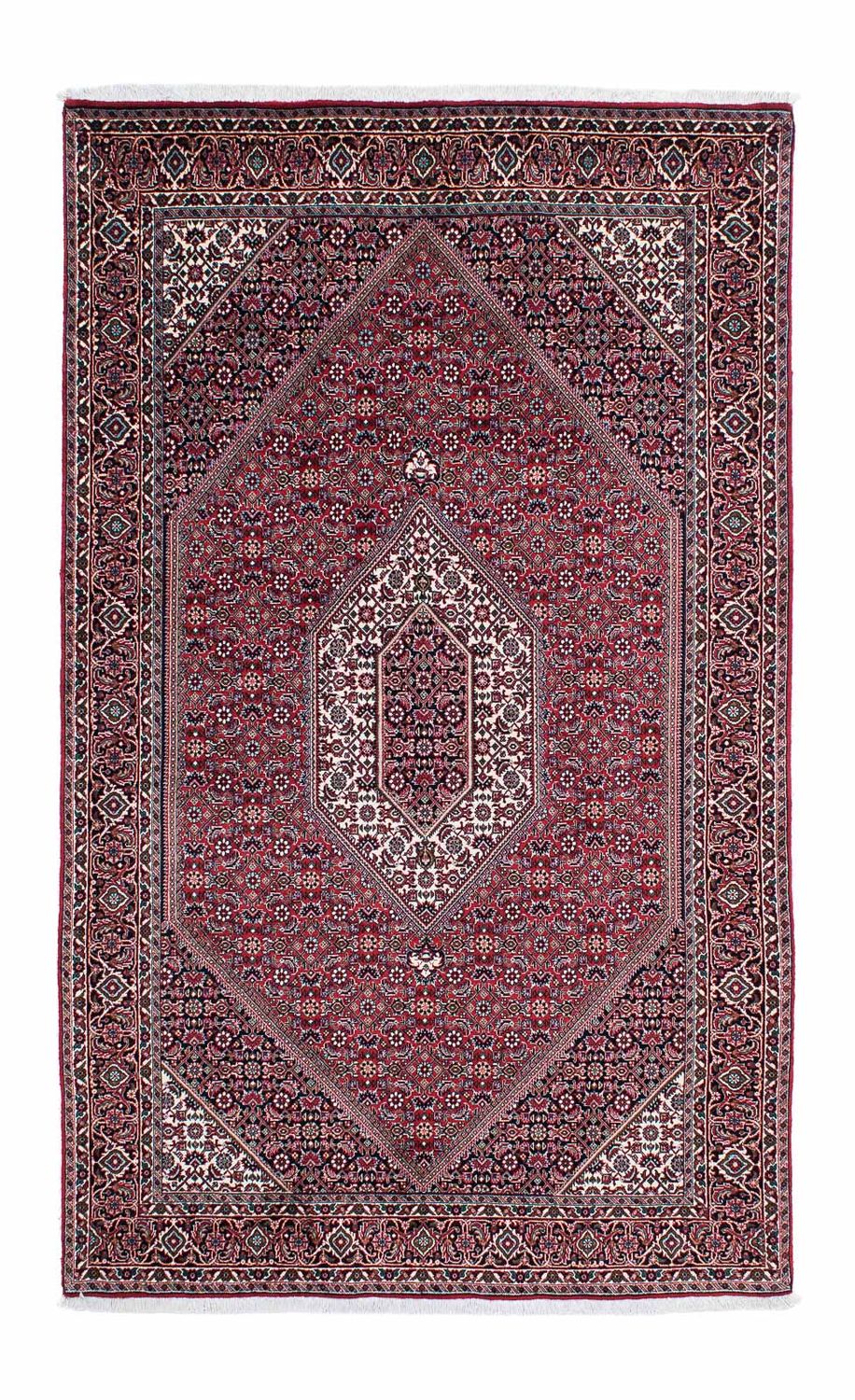 Persisk tæppe - Bijar - 228 x 132 cm - lysrød