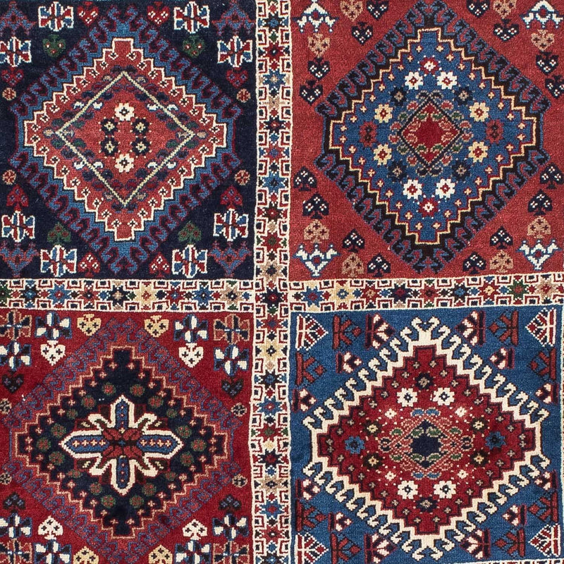 Persisk tæppe - Nomadisk - 140 x 100 cm - mørkerød