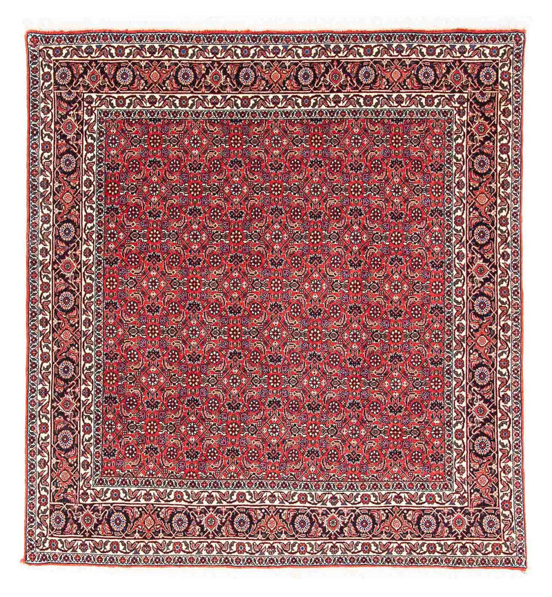 Persisk tæppe - Bijar firkantet  - 126 x 124 cm - rød