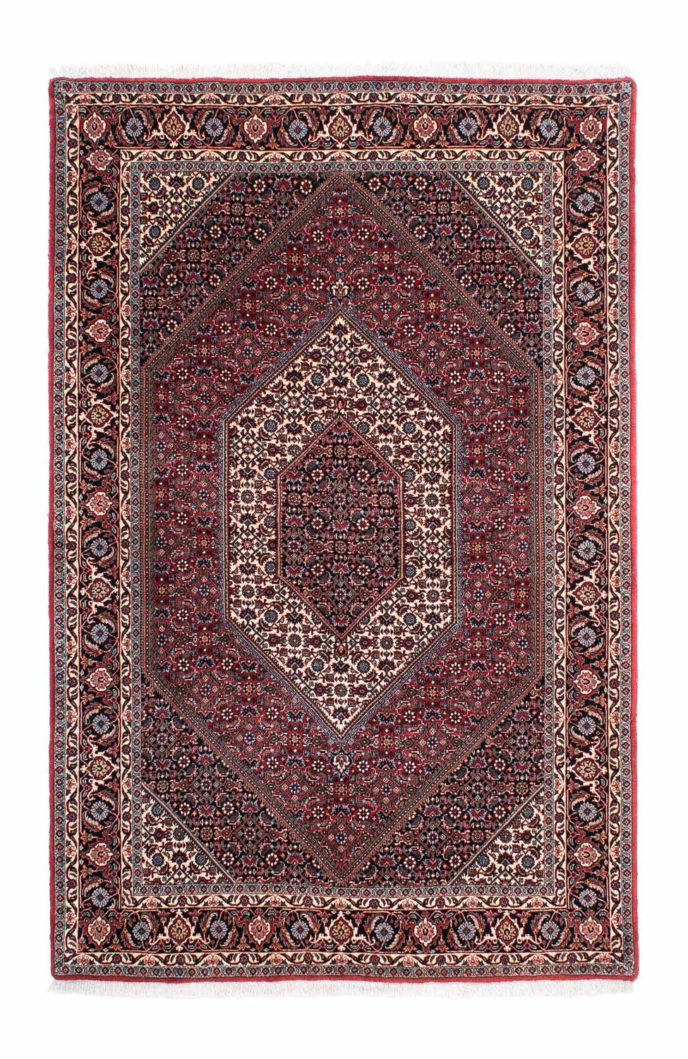 Persisk tæppe - Bijar - 207 x 132 cm - rød