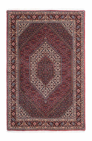 Persisk tæppe - Bijar - 207 x 132 cm - rød