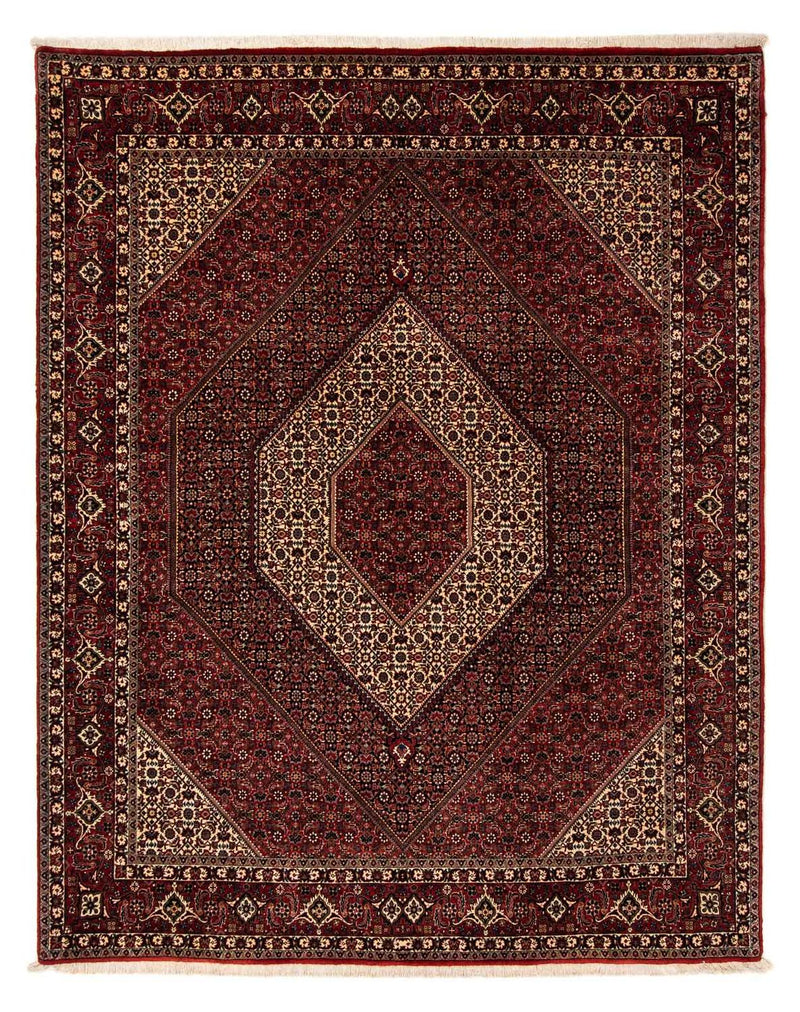 Persisk tæppe - Bijar - 255 x 205 cm - mørkerød