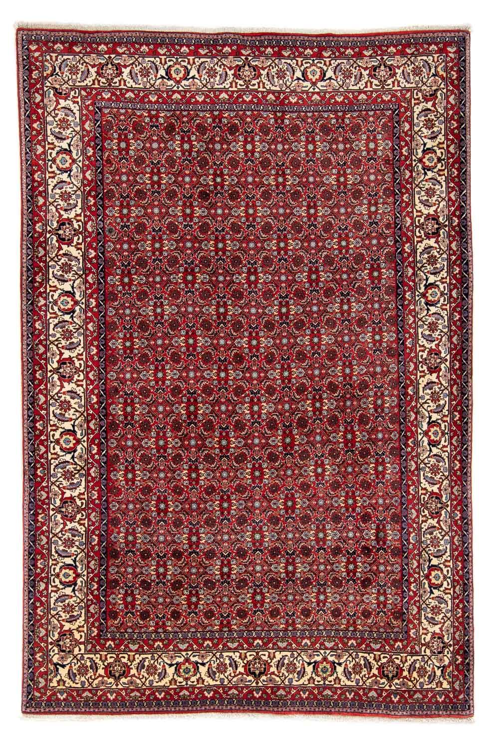 Persisk tæppe - Bijar - 251 x 175 cm - rød