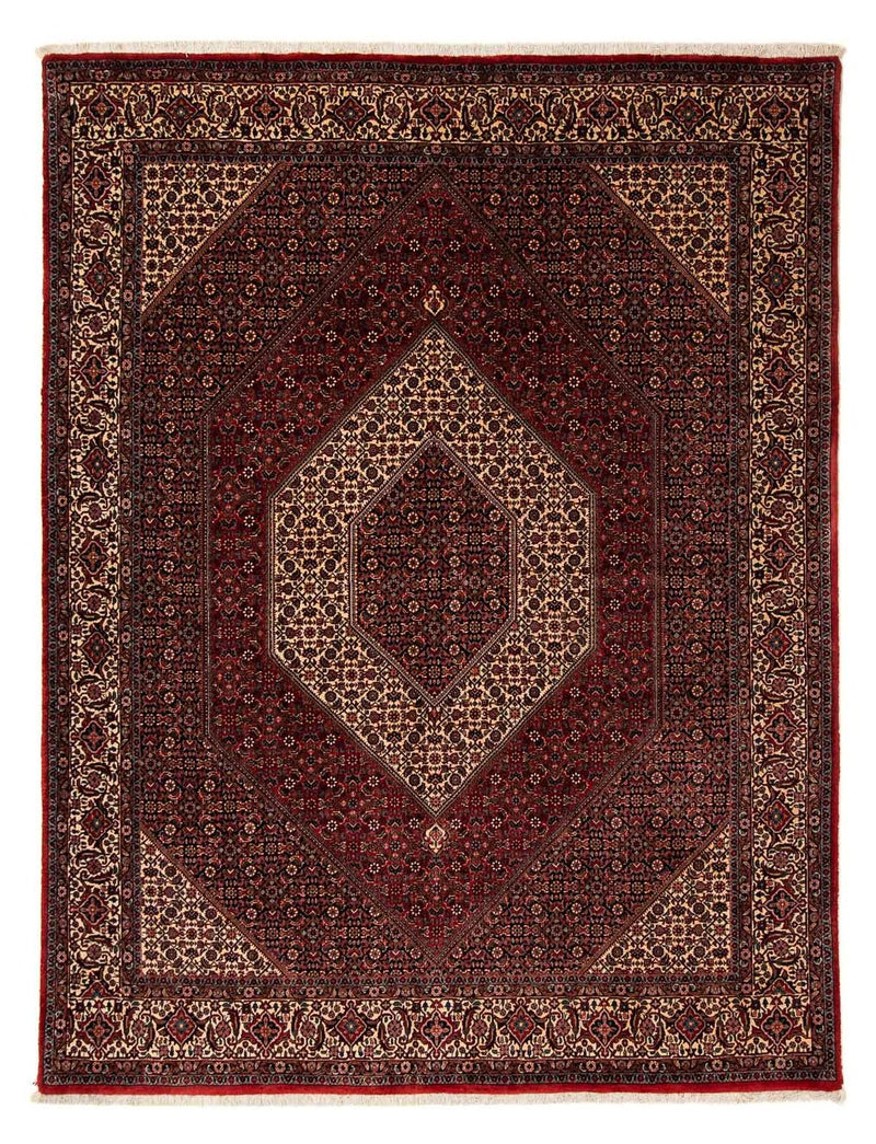 Persisk tæppe - Bijar - 255 x 202 cm - mørkerød