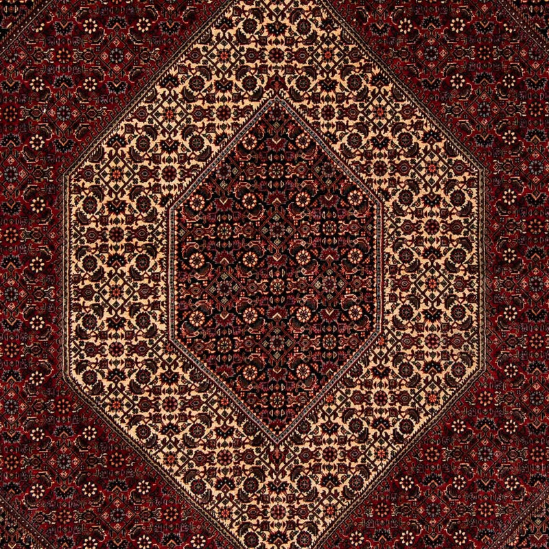 Persisk tæppe - Bijar - 255 x 202 cm - mørkerød