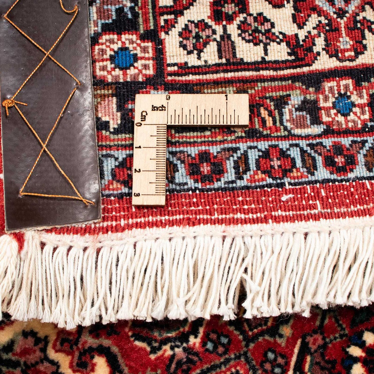 Persisk tæppe - Bijar - 255 x 202 cm - mørkerød